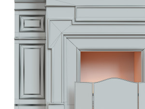 classic fireplace06 Modèle 3D