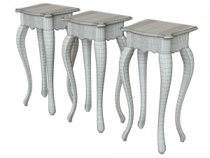 classic side table 400 3D Model