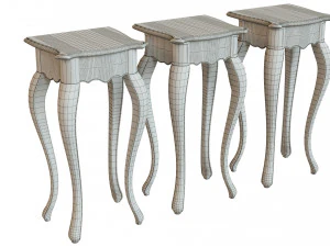 classic side table 400 3D Model