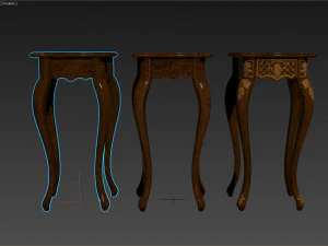 classic side table 400 3D Model