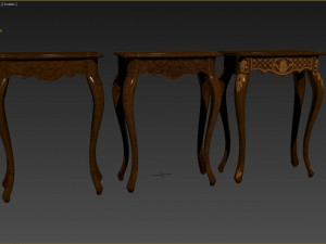 classic side table 600 3Dモデル