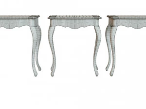 classic side table 700 3D Model