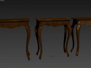 classic side table 700 3D Model