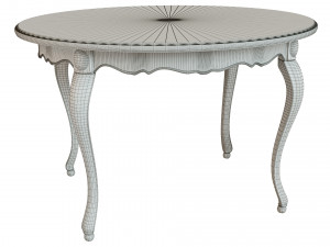 classic wood table 1200 Model 3D