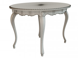 classic wood table 1200 Model 3D