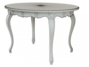 classic wood table 1200 Model 3D