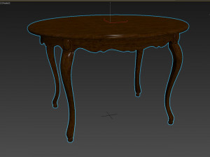classic wood table 1200 Model 3D