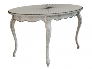 classic wood table 1500 3D Model