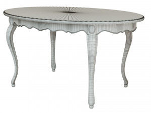 classic wood table 1500 3D Model