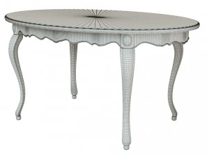 classic wood table 1500 3D Model