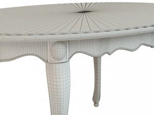 classic wood table 1500 3D Model