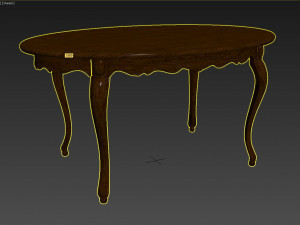 classic wood table 1500 3D Model