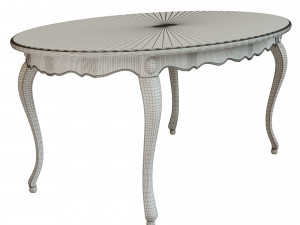 classic wood table 1800 Modelo 3D