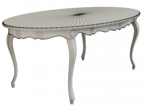 classic wood table 2100 3D 模型