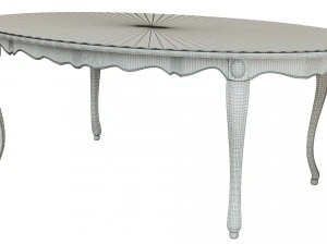 classic wood table 2100 3D Model