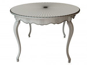 classic wood table 2100 3D 模型