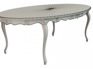 classic wood table 2400 3D Model