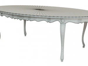 classic wood table 2400 3D Model