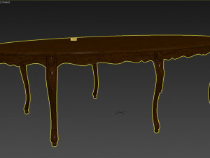 classic wood table 2700 3D Модель