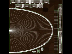 classic wood table 2700 3D Model