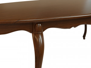 classic wood table 3000 3D-Modell