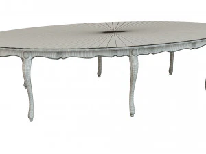 classic wood table 3000 3D Model