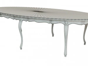 classic wood table 3000 3D Model