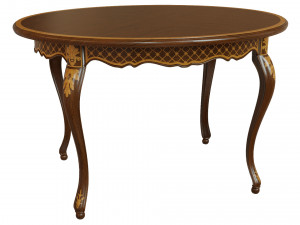 classic table with inlaid veneer 1200 Model 3D