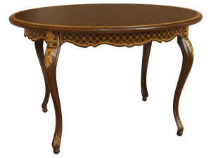 classic table with inlaid veneer 1200 3D Model