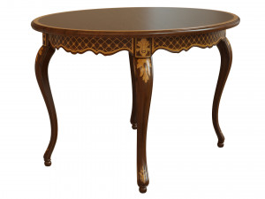 classic table with inlaid veneer 1200 3D Модель