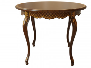 classic table with inlaid veneer 1200 3D Модель