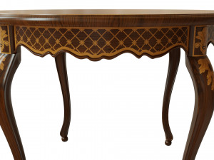classic table with inlaid veneer 1200 3D Модель