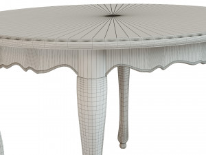 classic table with inlaid veneer 1200 3D Модель