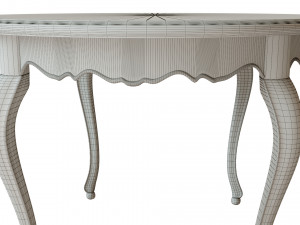 classic table with inlaid veneer 1200 3D Модель