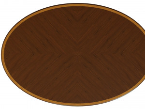 classic table with inlaid veneer 1500 3D Model