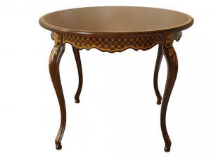 classic table with inlaid veneer 1500 3D Model