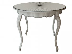 classic table with inlaid veneer 1500 3D Model