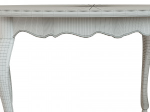 classic table with inlaid veneer 1500 3D Model