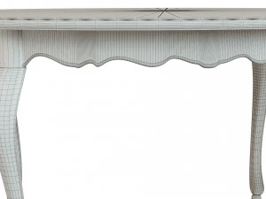 classic table with inlaid veneer 1500 3D Model