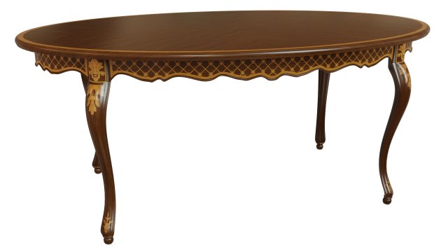 classic table with inlaid veneer 1800 Modello 3D .c4d .max .obj .3ds .fbx .stl .blend 