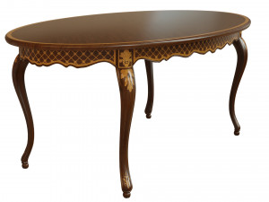classic table with inlaid veneer 1800 Modello 3D