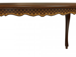 classic table with inlaid veneer 1800 Modello 3D