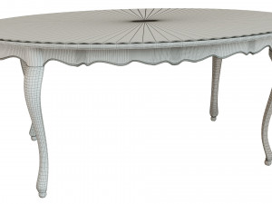 classic table with inlaid veneer 1800 Modello 3D