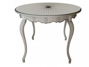 classic table with inlaid veneer 1800 Modello 3D