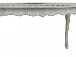 classic table with inlaid veneer 1800 Modello 3D