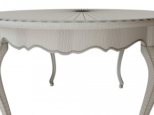 classic table with inlaid veneer 1800 Modello 3D