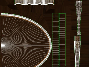 classic table with inlaid veneer 1800 Modello 3D