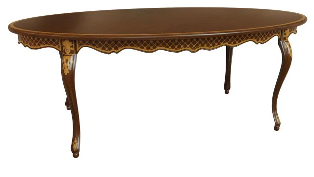 classic table with inlaid veneer 2100 3D Model .c4d .max .obj .3ds .fbx .stl .blend 