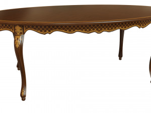 classic table with inlaid veneer 2100 3D 모델