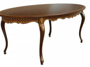 classic table with inlaid veneer 2100 Modello 3D